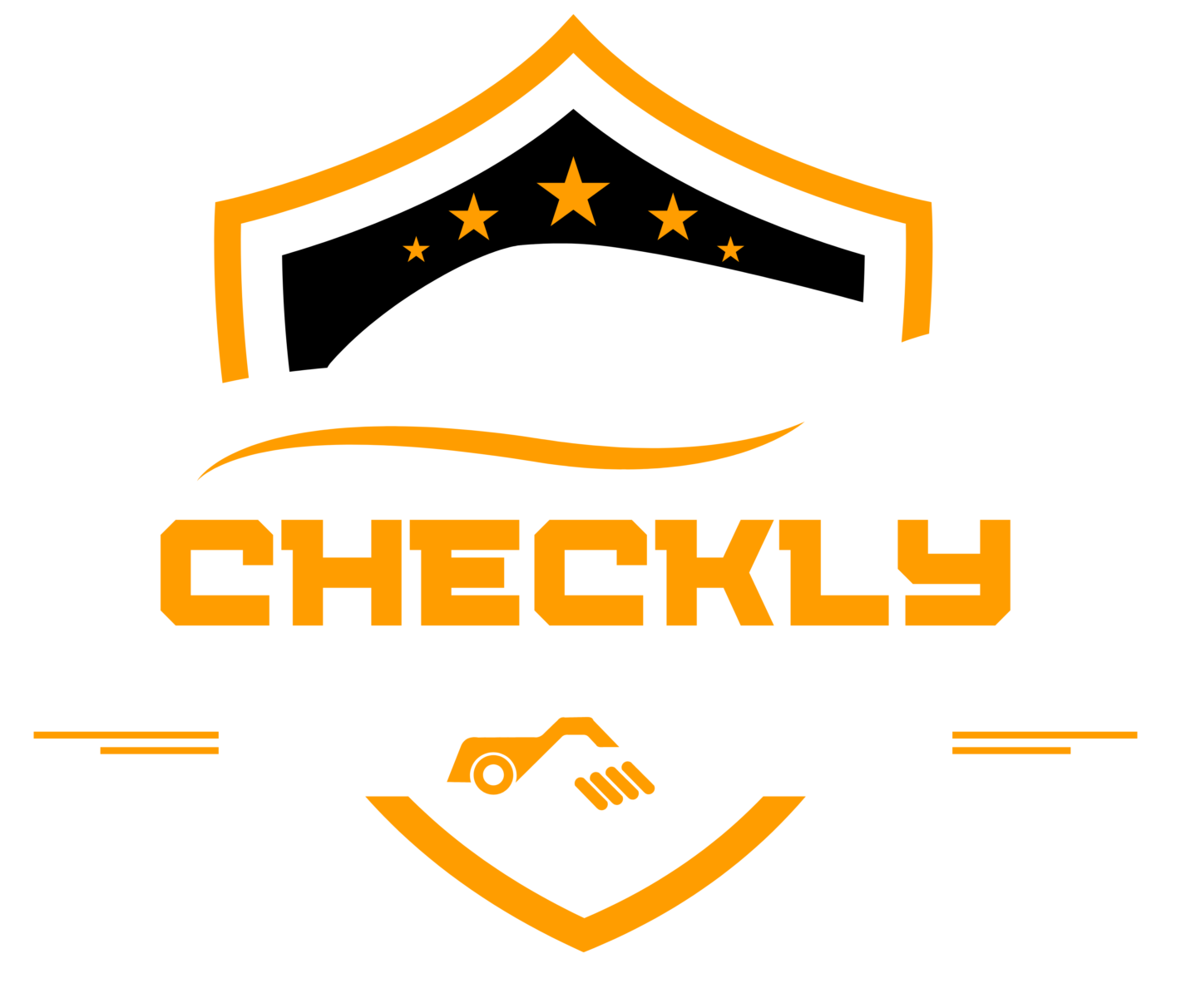 Orange and Black Modern Car Rental Logo